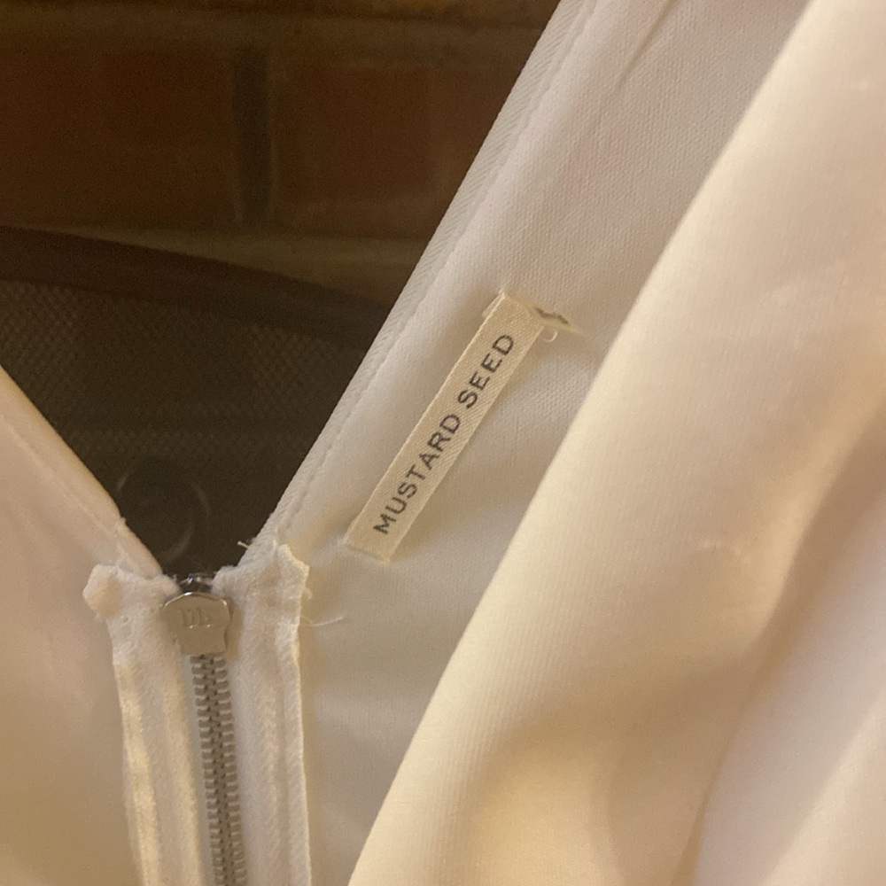 NWT Mustard Seed White Cutout Dress - Picture 6 of 11
